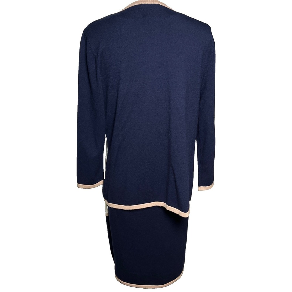Vintage Carmen Marc Valvo Geometric Cardigan Dress Set Women's Size XL - Picture 5 of 11